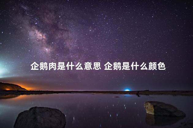 企鹅肉是什么意思 企鹅是什么颜色